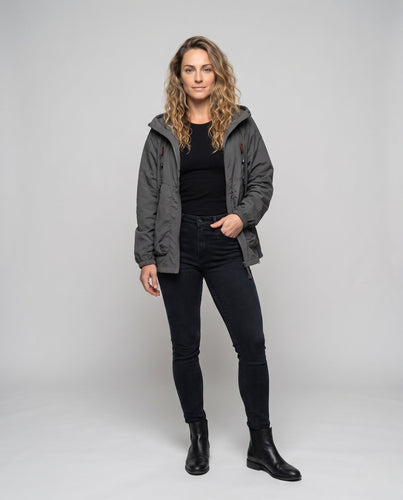 Unisex nan technische Packbare Kapuzenwindjacke mit 2‑Wege‑Reißverschluss, Belüftungseinsätzen und verstellbarem Saum Echo Archiv