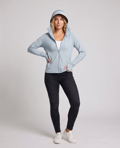 Unisex nan ultraleichte Sonnenschutzjacke mit verlängerter Visierkapuze, Daumenlöchern und atmungsaktivem SonnenschutzgewEcho Archive Echo Archiv