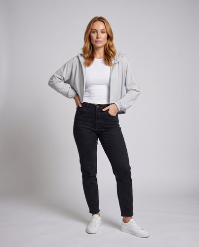 Damen nan Kapuzen-Cardigan aus Funktionsstretch mit verkürztem Schnitt und elastischen Bündchen Echo Archiv