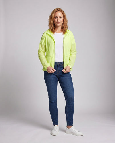Damen nan leichte Kapuzen-Schutzjacke mit Taillenzug und elastischen Bündchen Echo Archiv