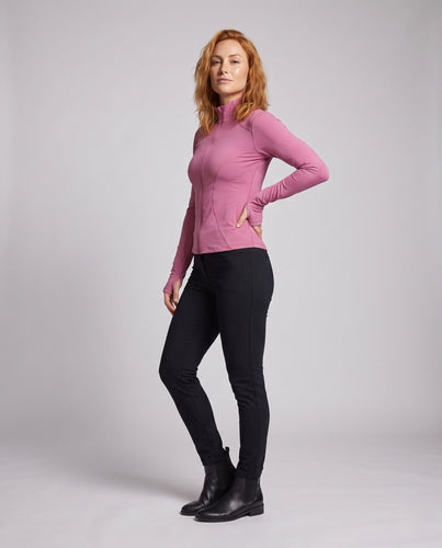 Damen nan leichte Sportjacke mit hohem Stehkragen, ergonomischer Passform und integrierten Daumenmanschetten Echo Archiv