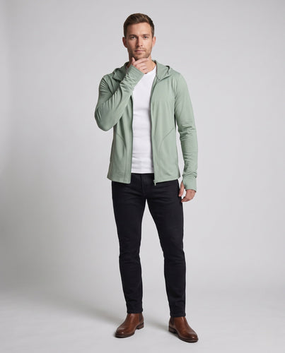 Herren nan ultraleichte UV-Schutz-Kapuzenjacke mit durchgehendem Reißverschluss atmungsaktivem Meshfutter und schnelltrocknender Funktionsfaser Echo Archiv