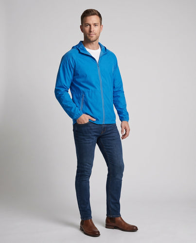 Herren nan ultraleichte wasserabweisende Kapuzenjacke mit elastischem Saum und reflektierenden Paspeln Echo Archiv