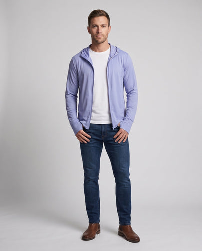 Unisex nan leichtes Strand-Hoodie mit kühlender Mesh-Innenseite, durchgehendem Reißverschluss und Eingrifftaschen Echo Archiv