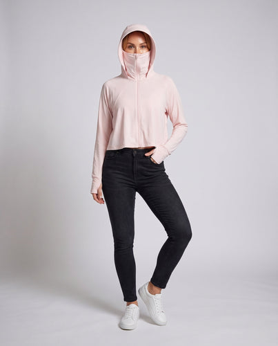 Damen nan leichte Kapuzenjacke mit Sonnenschutz und integrierter Schirmkante Echo Archiv