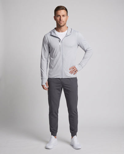 Herren nan leichte UV-Schutz Sportjacke mit Kapuze, durchgehendem Reißverschluss und atmungsaktivem Mesh Echo Archiv