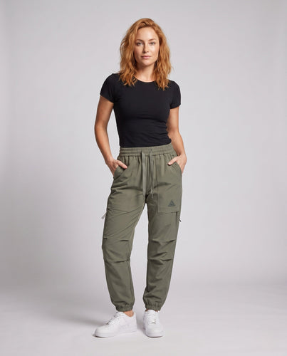 Damen bequeme und lässige Cargo-Hose mit elastischem Bund Echo Archiv