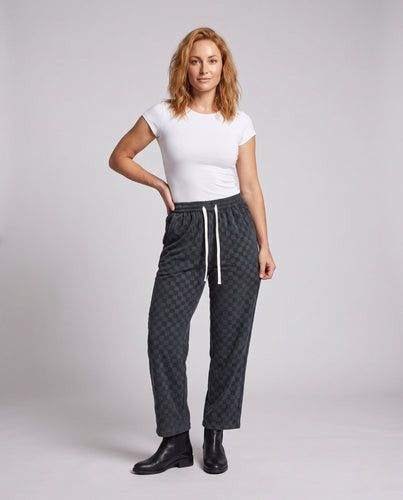 Damen bequeme und lässige Freizeithose mit Karomuster Echo Archiv