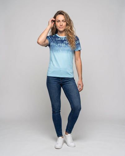 Damen modernes T-Shirt mit grafischem Design und atmungsaktivem Material Echo Archiv