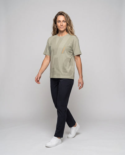 Damen modisches oversized T-Shirt mit grafischem Print Echo Archiv