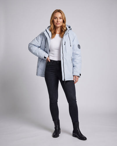 Damen Funktionsjacke mit wasserabweisendem Material und verstellbarer Kapuze Echo Archiv