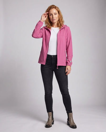 Damen leichte Outdoorjacke mit verstellbarer Kapuze und atmungsaktiven Einsätzen Echo Archiv