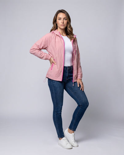 Damen multifunktionale Outdoorjacke mit verstellbarem Kapuzenkragen und reflektierenden Elementen Echo Archiv