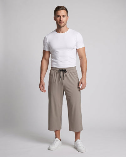 Herren sportliche Kurzstyle Trainingshose mit elastischem Bund und praktischen Seitentaschen Echo Archiv