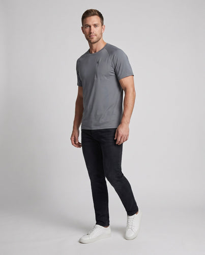 Herren sportliches Funktions-T-Shirt mit praktischer Reißverschlusstasche Echo Archiv