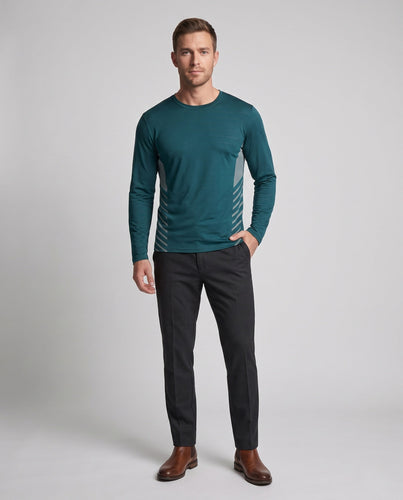 Herren technisches Langarm-T-Shirt mit atmungsaktiven Mesh-Einsätzen Echo Archiv
