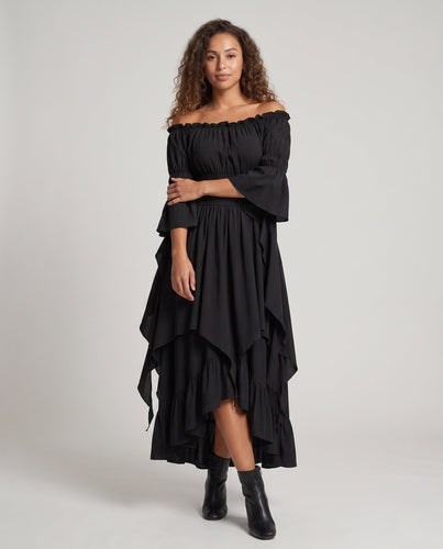 Frauen Elegante Maxi Kleid mit Off-Shoulder Design Echo Archiv