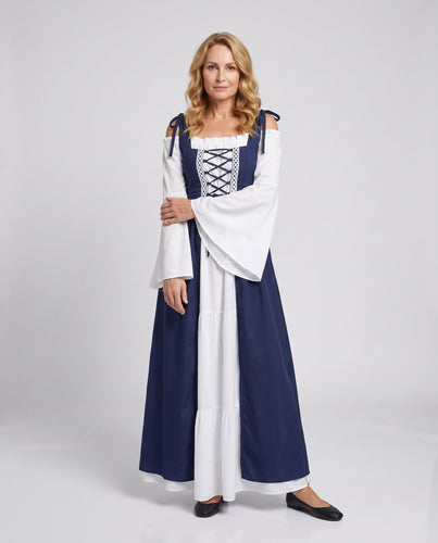 Damen mittelalterliches Kleid mit fließenden Ärmeln Echo Archiv