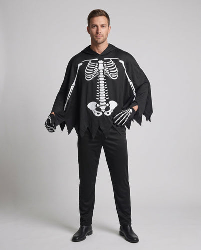 Herren Skelett Halloween Kostüm mit Kapuze Echo Archiv
