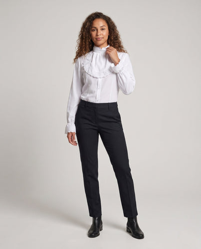Damenbluse mit Rüschendetails und elegantem Stehkragen Echo Archiv