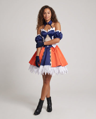 Damen Cosplay-Kleid mit stilvollen Ärmeln und aufwendigen Applikationen Echo Archiv