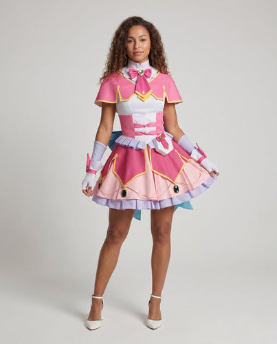 Damen Cosplay-Kostüm mit voluminösem Rock, eleganten Rüschen und hochwertigem Zubehör Echo Archiv