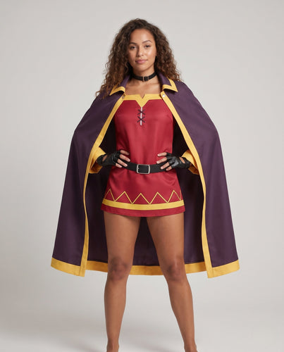 Damen Cosplay-Kostümset mit magischer Robe, Hut und Accessoires Echo Archiv