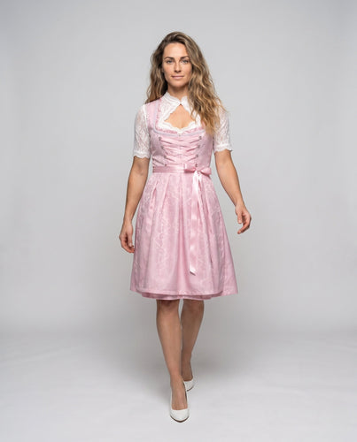 Damen Dirndl Kleid mit feiner Spitze und dekorativem Taillenbund Echo Archiv