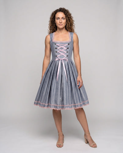 Dirndl Kleid für Damen mit floralen Applikationen und elegantem Taillengürtel Echo Archiv