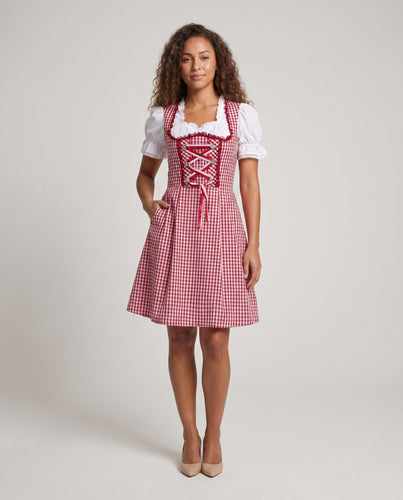 Damen-Dirndl mit Rüschendetails und eleganter Schnürung Echo Archiv