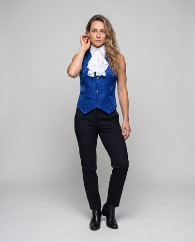 Elegantes Satin-Westen für Damen mit Rüschendetails Echo Archiv