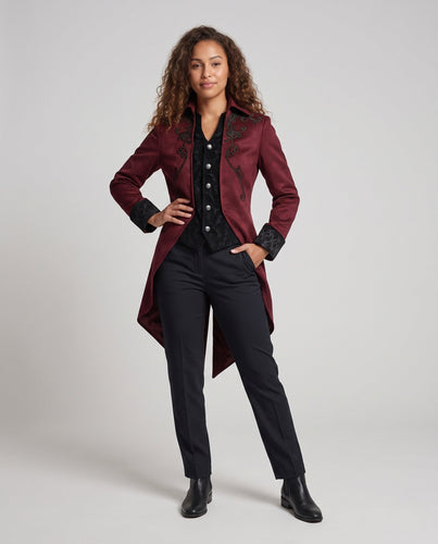 Damen elegante und künstlerisch dekorierte gesteppte Jacke Echo Archiv