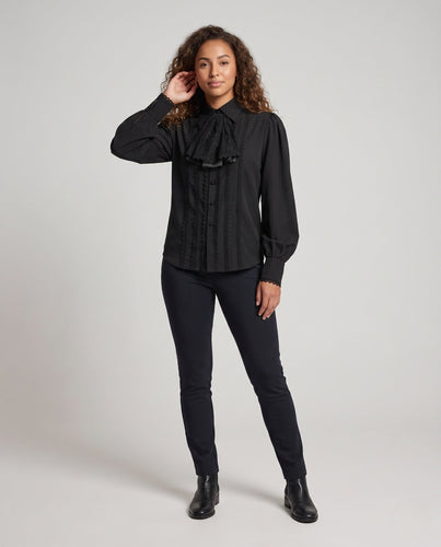 Damen elegante Weste mit floralem Design und asymmetrischem Saum – Avérine