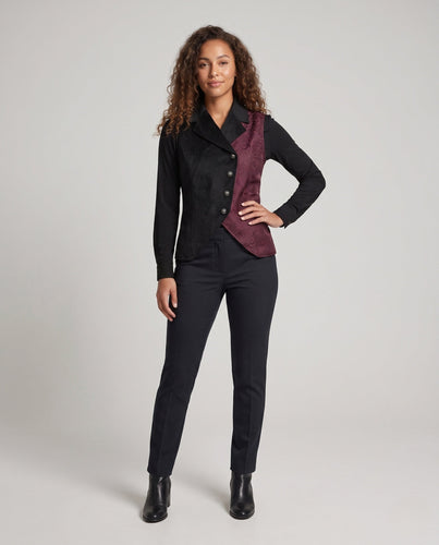 Damen elegante Weste mit kunstvollem Muster und modernem Schnitt – Avérine