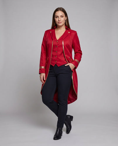 Damen Eleganter Blazer-Mantel mit goldenem Detail – Valéne