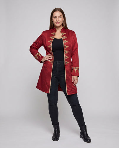 Damen eleganter Frackmantel mit kunstvollen Verzierungen 1786463328 – Montévia