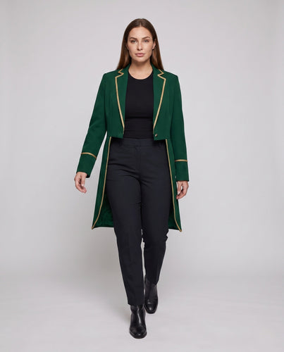 Damen eleganter Frackmantel mit kunstvollen Verzierungen – Montévia