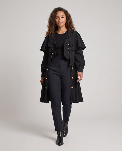 Damen eleganter Langmantel mit Statement-Ärmeln Echo Archiv