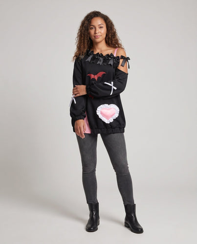 Damen Halloween-Kostümset mit schickem Oberteil, Rock und Accessoires Echo Archiv