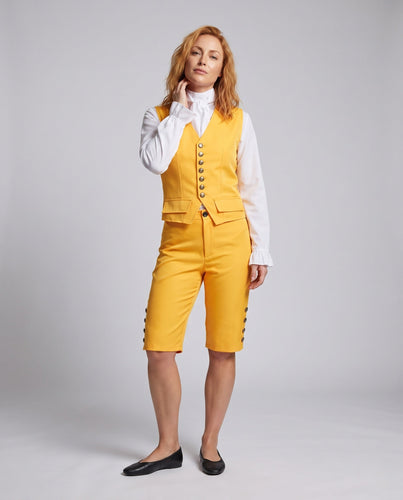Damen historisches Kostüm-Set mit eleganter Jacke, Short-Hose und außergewöhnlichen Akzenten – Célinea