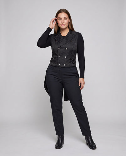 Damen Hochwertiger Frack mit floralen Mustern und eleganten Details – Avérine