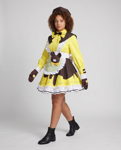 Damen Kostümkleid mit Tiermotiven und verschiedenen Accessoires Echo Archiv