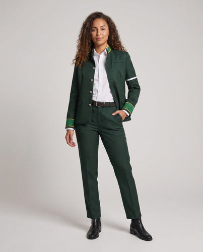 Damen Kostümset mit Jacket, Hose, Hemd und Gürtel Echo Archiv