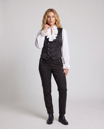Damen Rüschenbluse mit eleganter Kragenpartie – Élovi
