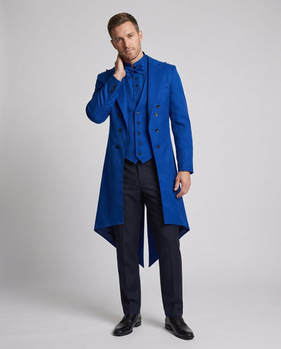 Herren Frack mit hochgeschlossenem Kragen und eleganten Details – Montaro