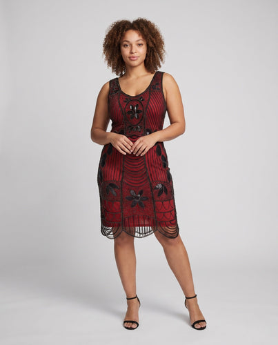 Damen Bezauberndes Cocktailkleid mit filigranen Verzierungen Echo Archiv