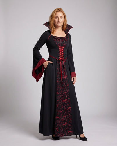 Frauen dramatisches Vampirkleid Echo Archiv