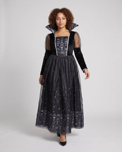 Damen Elegantes Gruselkleid mit raffinierten transparenten Ärmeln und Spitzenverzierungen Echo Archiv