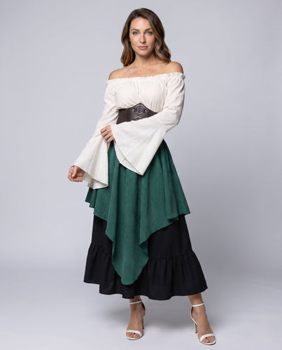 Damen Elegantes Kleid mit asymmetrischem Schnitt und voluminöser Rock Echo Archiv
