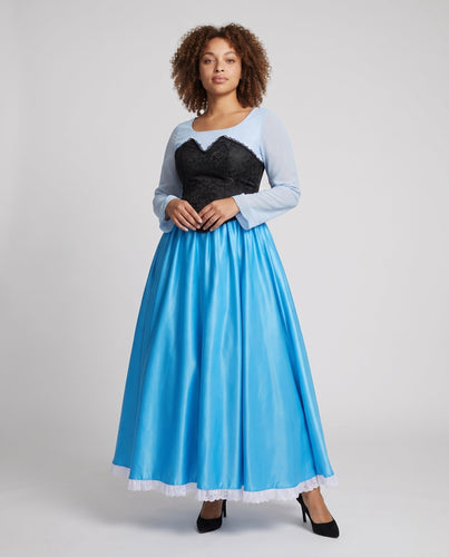 Damen Elegantes Prinzessinnenkostüm mit schimmerndem Rock und romantischen Ärmeln Echo Archiv